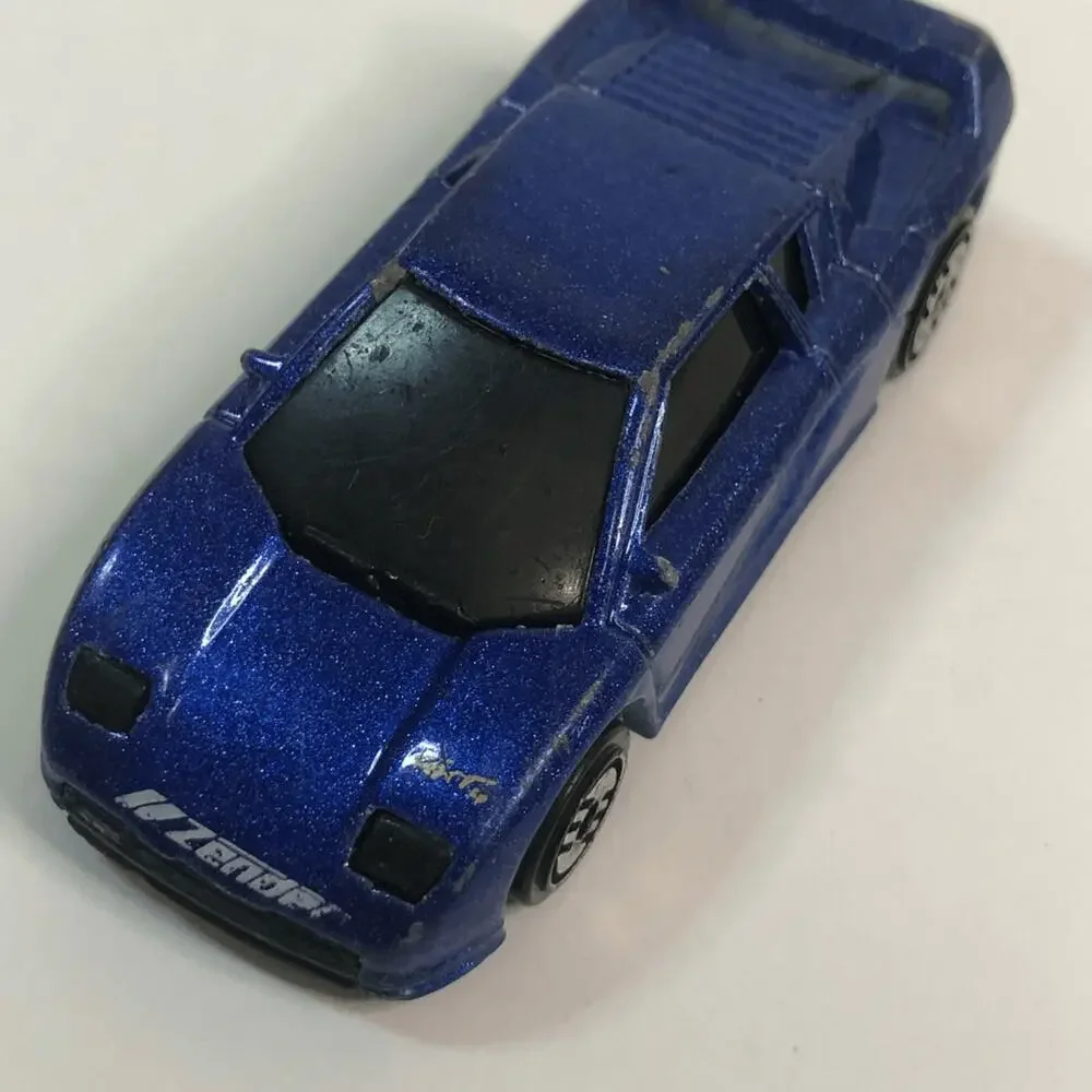 vintage 90s hot wheels Zender fact 4‎ Diecast car blue made in malaysia